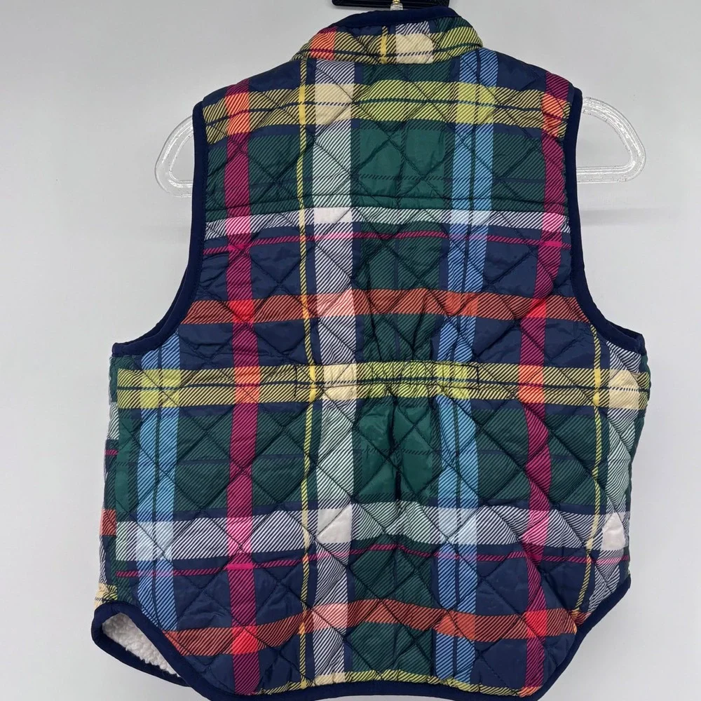 Baby GAP Plaid Quilted Vest Sherpa Lined Full Zip Warm Winter Layering‎